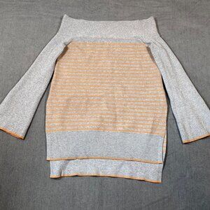 Anthropologie off the shoulder Sweater Dress Bell Sleeves Striped Womens size XS